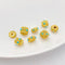 brass plated gold Turquoise spacer beads - DIY drum bead - tube spacer beads - 4pcs
