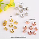10pcs Gold Electroplated Copper Micro Pave Cubic Zirconia Round Spacer Beads, DIY Bracelet/Necklace Jewelry Findings Material