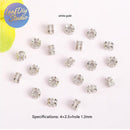 20pcs Gold Electroplated Copper Micro Pave Cubic Zirconia Round Spacer Beads, DIY Bracelet/Necklace Jewelry Findings Material
