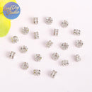 20pcs Gold Electroplated Copper Micro Pave Cubic Zirconia Round Spacer Beads, DIY Bracelet/Necklace Jewelry Findings Material