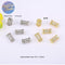 10pcs Gold-Tone Rotating Screw Clasp with Cubic Zirconia Inlay, Slim Waist Spacer Bead & Pearl Button, DIY Necklace Clasp Jewelry Findings