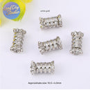 10pcs Gold-Tone Rotating Screw Clasp with Cubic Zirconia Inlay, Slim Waist Spacer Bead & Pearl Button, DIY Necklace Clasp Jewelry Findings