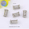 10pcs Gold-Tone Rotating Screw Clasp with Cubic Zirconia Inlay, Slim Waist Spacer Bead & Pearl Button, DIY Necklace Clasp Jewelry Findings