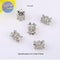 14K Gold- Spacer Beads with Micro Pave Cubic Zirconia, Slim Waist Flower Cap Spacer Beads, DIY Bracelet & Necklace Beading Jewelry Findings