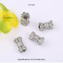 10pcs Beads with Micro Pave Multicolored Cubic Zirconia, Slim Waist Spacer Beads for DIY Bracelet and Necklace Beading Jewelry Findings