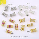 10pcs Beads with Micro Pave Multicolored Cubic Zirconia, Slim Waist Spacer Beads for DIY Bracelet and Necklace Beading Jewelry Findings