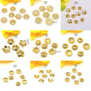 100pc Snowflake-Shaped Metal Flower Bead Caps & Petals, DIY Jewelry Spacer Beads, Beading Flower Caps Spacer Slices, Gold-Filled Accessories