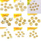 100pc Snowflake-Shaped Metal Flower Bead Caps & Petals, DIY Jewelry Spacer Beads, Beading Flower Caps Spacer Slices, Gold-Filled Accessories