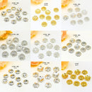 100pc Snowflake-Shaped Metal Flower Bead Caps & Petals, DIY Jewelry Spacer Beads, Beading Flower Caps Spacer Slices, Gold-Filled Accessories