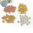 100pcs Seamless Round Ball Beads Spacer for Jewelry Making Findings