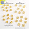 10Pcs 18K Gold Plated brass Spacer Beads,Hollow Out beads,Flat Round Beads,Cake Beads,Focal Cat Eye Beads, DIY Craft Supplies