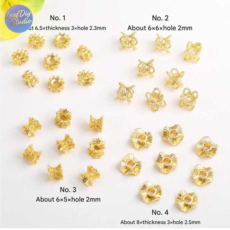 10Pcs 18K Gold Plated brass Spacer Beads,Hollow Out beads,Flat Round Beads,Cake Beads,Focal Cat Eye Beads, DIY Craft Supplies