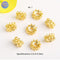 10Pcs 18K Gold Plated brass Spacer Beads,Hollow Out beads,Flat Round Beads,Cake Beads,Focal Cat Eye Beads, DIY Craft Supplies