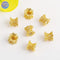 10Pcs 18K Gold Plated brass Spacer Beads,Hollow Out beads,Flat Round Beads,Cake Beads,Focal Cat Eye Beads, DIY Craft Supplies