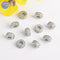 10Pcs 6mm Gold Plated brass Spacer Beads,Hollow Out beads,Flat Round Beads,Cake Beads,Focal Cat Eye Beads, DIY Craft Supplies