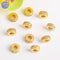10Pcs 6mm Gold Plated brass Spacer Beads,Hollow Out beads,Flat Round Beads,Cake Beads,Focal Cat Eye Beads, DIY Craft Supplies