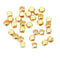 100pcs Gold Plated Brass Geometric Rectangle Spacer Beads DIY Necklace and Bracelet Jewelry Making Supplies, Gold Loose Beads Square Beads