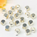 100pcs Gold Plated Brass Geometric Rectangle Spacer Beads DIY Necklace and Bracelet Jewelry Making Supplies, Gold Loose Beads Square Beads