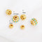 brass plated gold Turquoise spacer beads - DIY drum bead - tube spacer beads - 4pcs