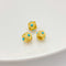 brass plated gold Turquoise spacer beads - DIY drum bead - tube spacer beads - 4pcs
