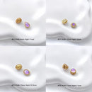 4/10Pcs18K Gold Plated brass Spacer Beads, Fake Purple Moonstone beads, Flat Round Beads,Cake Beads, Focal beads,Cat Eye Beads