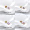4/10Pcs18K Gold Plated brass Spacer Beads, Fake Purple Moonstone beads, Flat Round Beads,Cake Beads, Focal beads,Cat Eye Beads