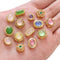 10Pcs 18K Gold Plated brass Spacer Beads,Hollow Out beads,Flat Round Beads,Cake Beads,Focal Cat Eye Beads, DIY Craft Supplies