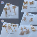 10pcs CZ Pave Zircon-Inlaid Bowknot Tassel Planet Flower Pendant/Charm - DIY Pearl Necklace & Earring Jewelry Accessories