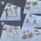 10pcs CZ Pave Zircon-Inlaid Bowknot Tassel Planet Flower Pendant/Charm - DIY Pearl Necklace & Earring Jewelry Accessories