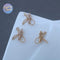 10pcs CZ Pave Zircon-Inlaid Bowknot Tassel Planet Flower Pendant/Charm - DIY Pearl Necklace & Earring Jewelry Accessories