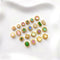 10Pcs 18K Gold Plated brass Spacer Beads,Hollow Out beads,Flat Round Beads,Cake Beads,Focal Cat Eye Beads, DIY Craft Supplies