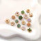 10Pcs18K Gold Plated brass Spacer Beads, Fake Purple Moonstone beads, Flat Round Beads,Cake Beads, Cat Eye Beads, Tube Spacer Beads