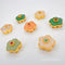 10Pcs 18K Gold Plated brass Spacer Beads, petal Hollow Out beads,Flat Round Beads,flower Beads,DIY Craft Supplies