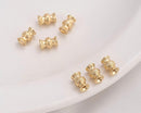 10pcs 7x4.5mm 14K Real Gold Plated Brass Retro Vase shaped Bead Spacers, Gold Plated Brass Bead Caps DIY Spacer bead Making Pendant Supplies