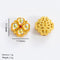 10Pcs 18K Gold Plated Brass Spacer Beads, Petal Hollow Out Beads, Flat Round Beads, Flower Beads, Four-leaf Clover and DIY Craft Supplies