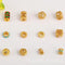 10Pcs 18K Gold Plated brass Spacer Beads,Hollow Out beads,Flat Round Beads,Cake Beads,Focal Cat Eye Beads, DIY Craft Supplies