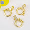 10Pcs 18K Gold Plated brass Spacer Beads,Hollow Out beads,Flat Round Beads,Cake Beads,Focal Cat Eye Beads, DIY Craft Supplies