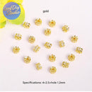 20pcs Gold Electroplated Copper Micro Pave Cubic Zirconia Round Spacer Beads, DIY Bracelet/Necklace Jewelry Findings Material