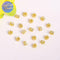 20pcs Gold Electroplated Copper Micro Pave Cubic Zirconia Round Spacer Beads, DIY Bracelet/Necklace Jewelry Findings Material