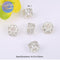10Pcs Gold-Tone Micro Pave Double-Row Multicolored Cubic Zirconia Lucky Charms Beads, DIY Bracelet & Necklace Spacer Beads Jewelry Findings