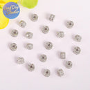 20pcs Gold Electroplated Copper Micro Pave Cubic Zirconia Round Spacer Beads, DIY Bracelet/Necklace Jewelry Findings Material