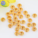 10pcs Golden Round Flying Saucer - Shaped Spacer Beads, DIY Bracelet and Hand - Strung Bead Spacers