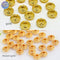 10pcs Golden Round Flying Saucer - Shaped Spacer Beads, DIY Bracelet and Hand - Strung Bead Spacers