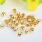 100pcs Gold Plated Brass Geometric Rectangle Spacer Beads DIY Necklace and Bracelet Jewelry Making Supplies, Gold Loose Beads Square Beads