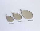 10pcs Stainless Steel 10x14mm/13x18mm/ 18x25mm Teardrop Bezel Settings Earring Blanks Earrings Base