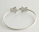 2pcs 13x18mm Pentagram stainless steel bracelet Base Settings, Bezel bracelet blanks Cabochon trays
