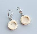 20pcs Stainless Steel wood Earrings Blanks,wood Earrings Base Settings