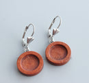 20pcs Stainless Steel wood Earrings Blanks,wood Earrings Base Settings