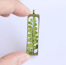 1pcs Handmade Resin Leaves pressed flower pendant necklace