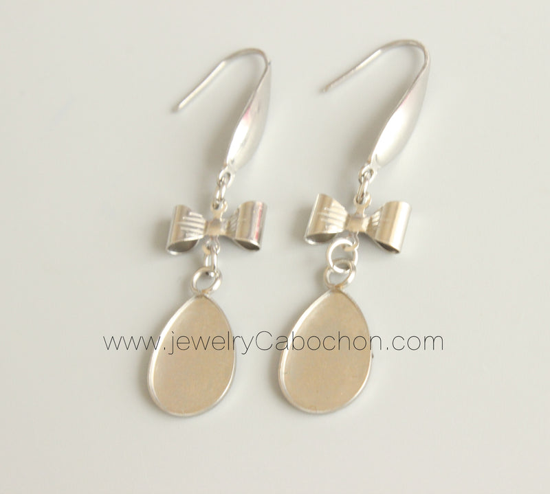 10pcs Stainless Steel 10x14mm/13x18mm/ 18x25mm Teardrop Bezel Settings Earring Blanks Earrings Base